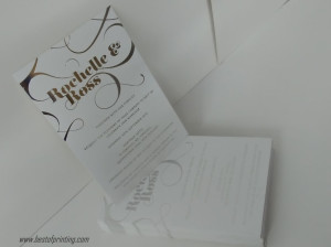 Silver Foil Stamping on White Card Stock