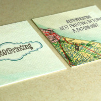Textured Full Color Printed Business Card Brooklyn