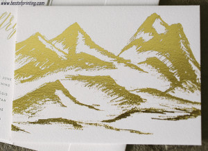 Yellow Gold Foil on Textured card Stock Manhattan