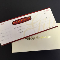 Foil Stamped Gift Certificate Manhattan